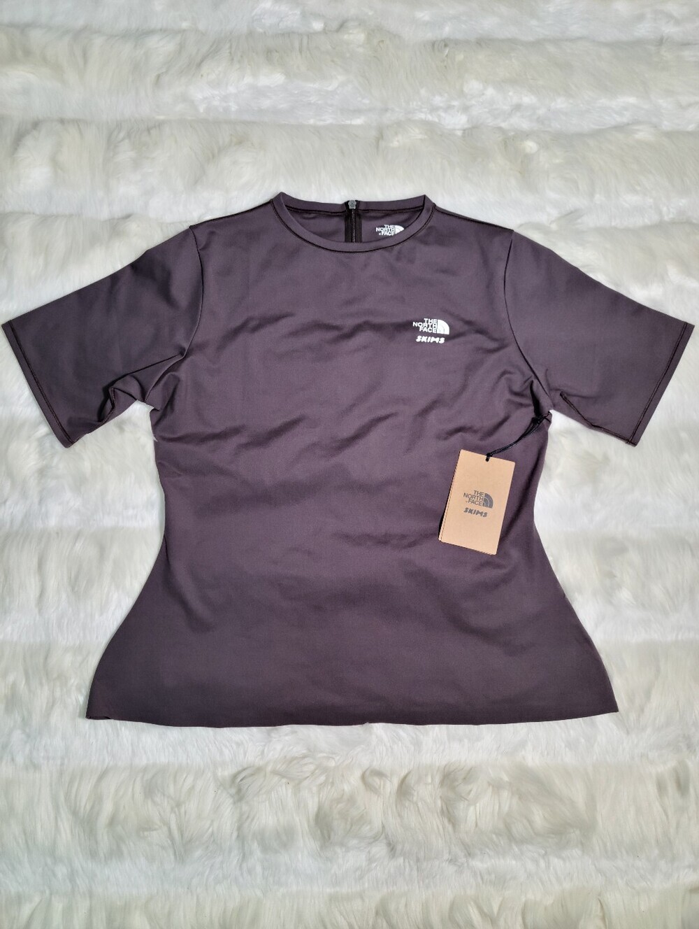 The North Face TNF x SKIMS Refina Short Sleeve Top SK Purple Phoenix XXL NEW